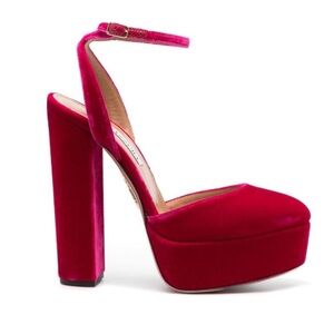 Aquazurra So High Velvet Heels
